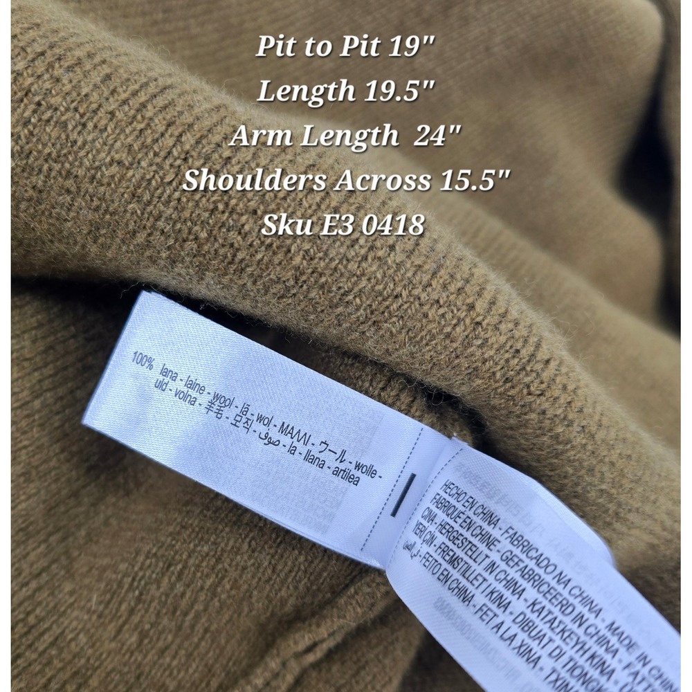 Zara 100% Wool Jewel Collar Jacket Small Olive Green Preppy Luxe - Picture 5 of 6